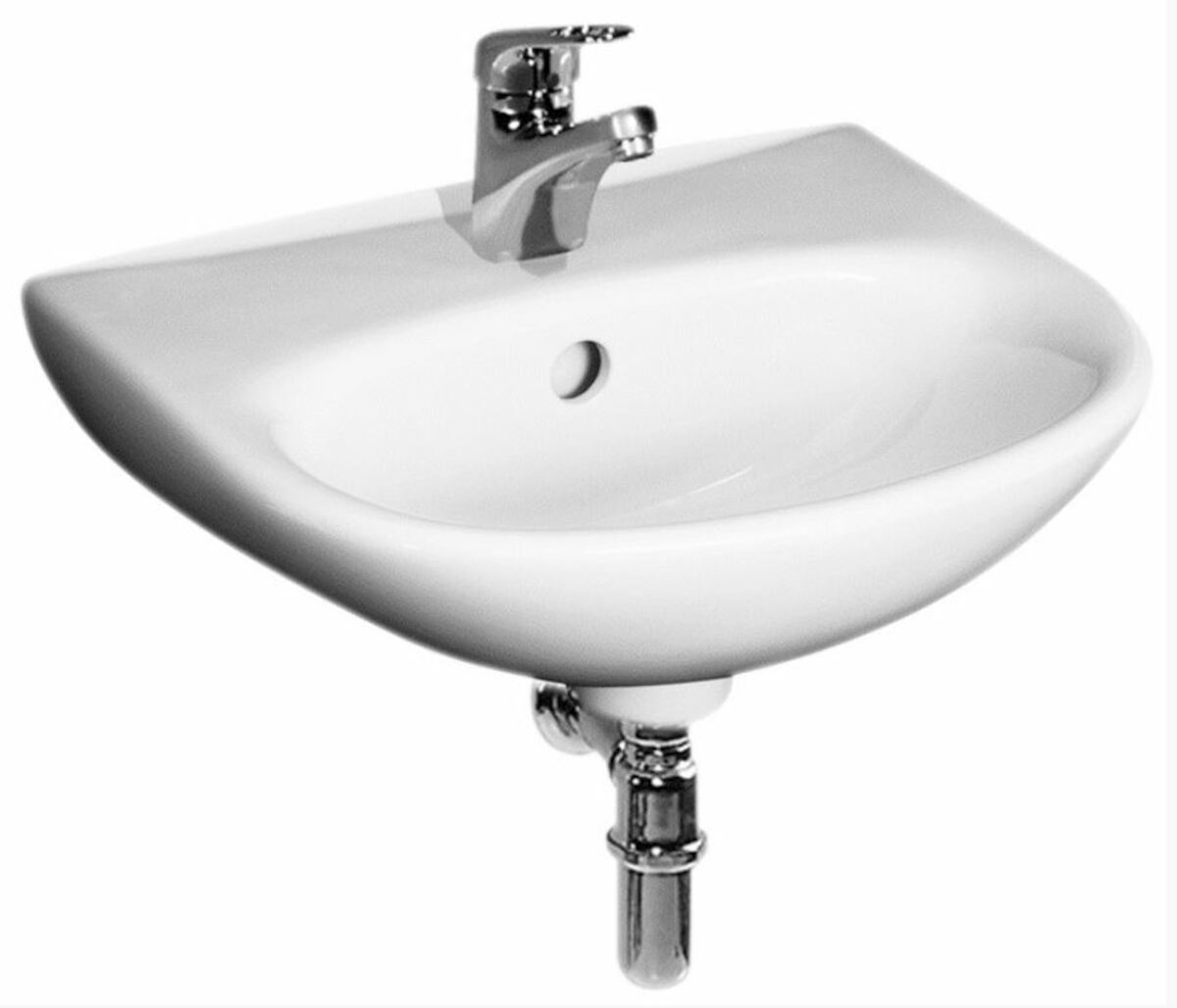 SIKOSJNE15393 Fayans Neo 40 x 32 cm stenski keramični umivalnik z odprtino za armaturo