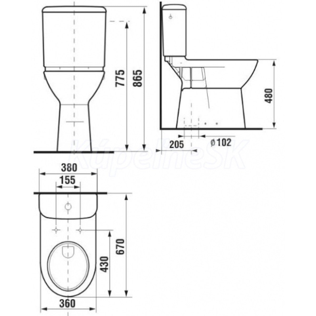 SIKOSJOLSB23617 Jika Deep talna WC školjka monoblok