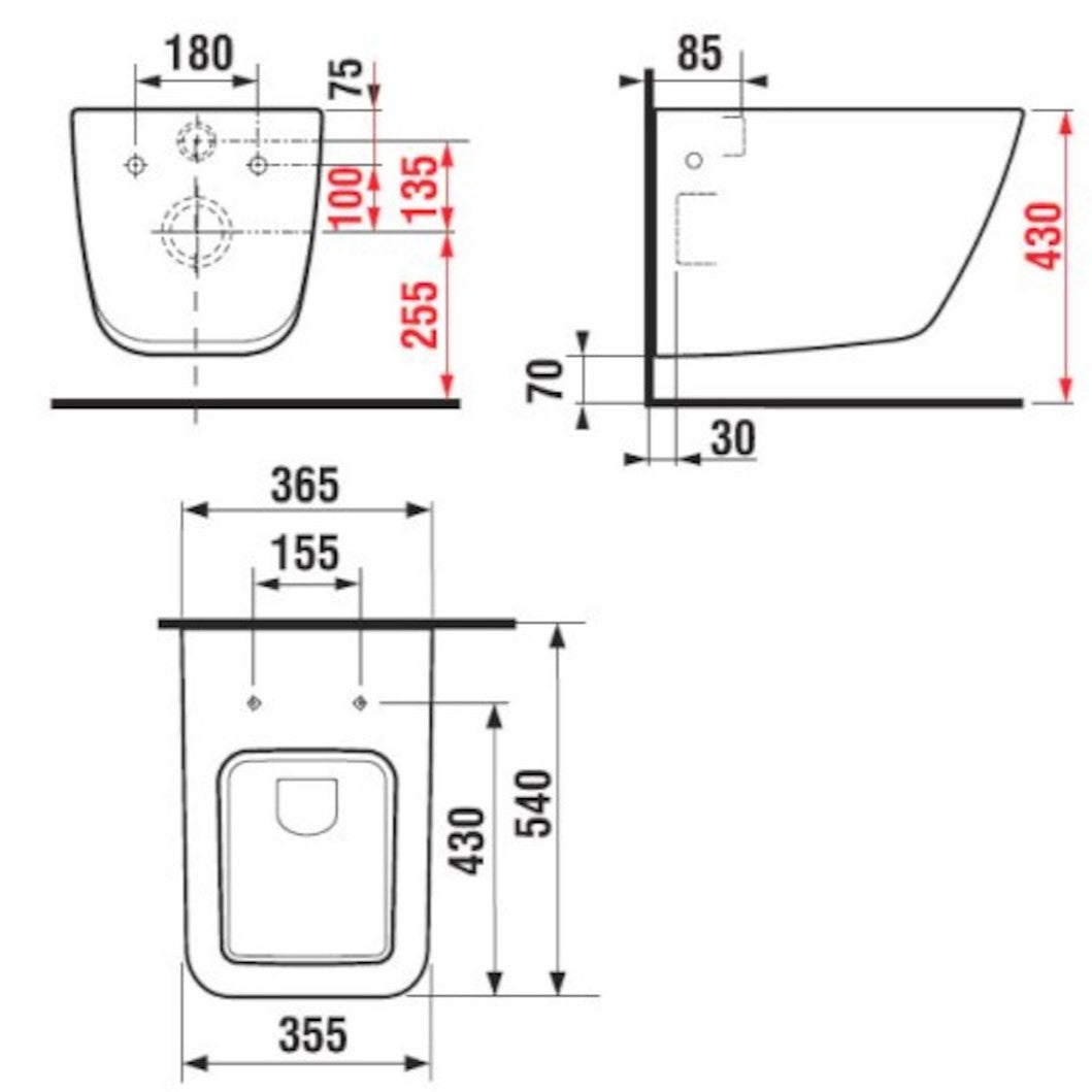 SIKOSJPU20423 Jika Pure viseča brezrobna WC školjka z WC desko s počasnim zapiranjem