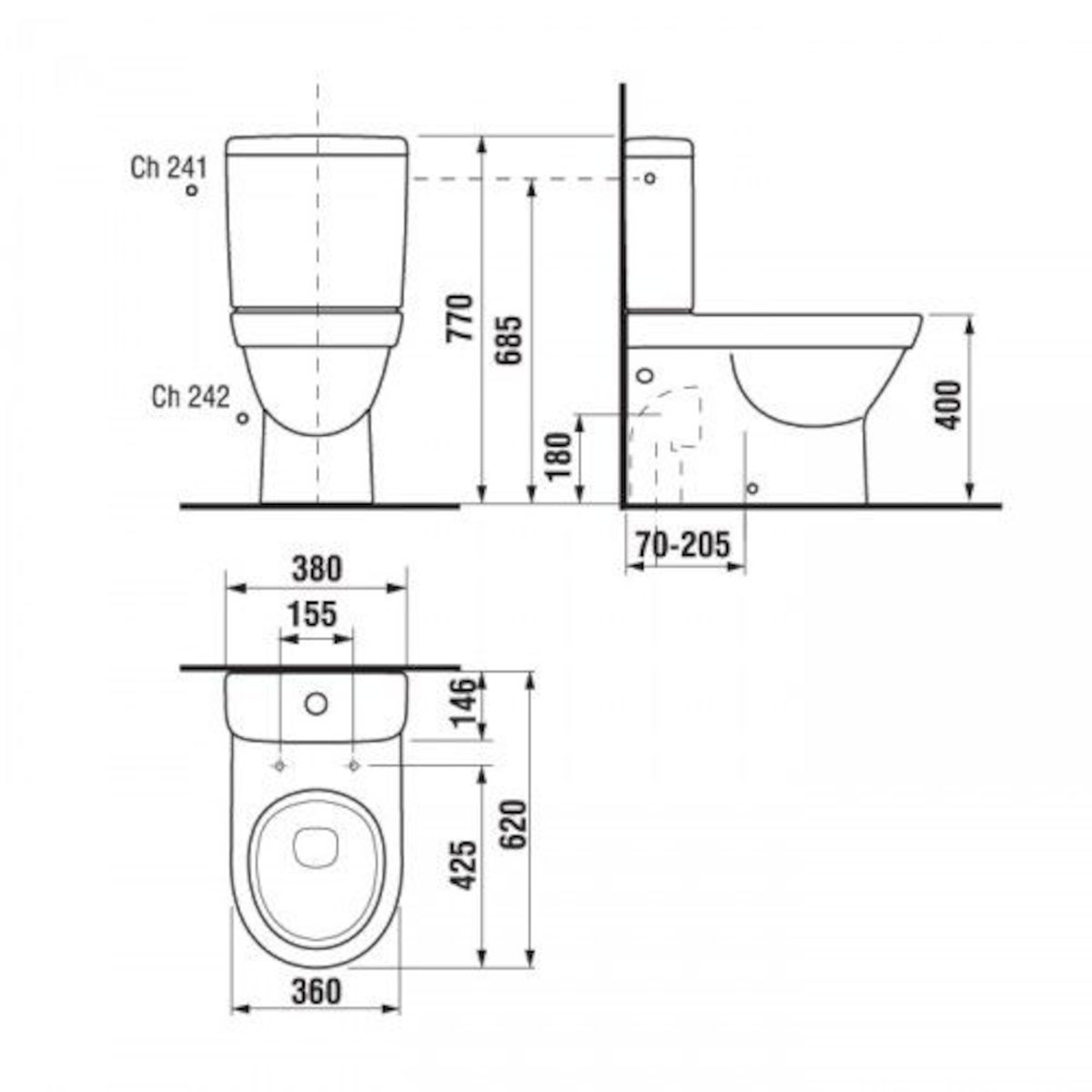 SIKOSJTIVB24216 Jika Tigo talna WC školjka monoblok