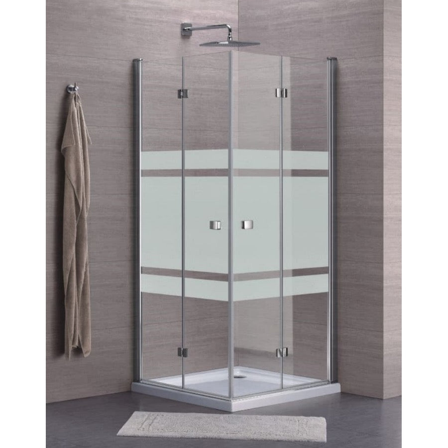 SATBKSK8080S SAT SK 80 x 80 kompletna kvadratna tuš kabina z zložljivimi vrati