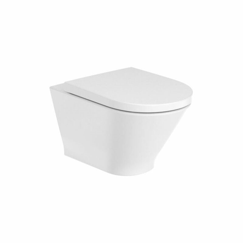 SIKOSRG001 Roca The Gap viseča brezrobna WC školjka z WC desko s počasnim zapiranjem