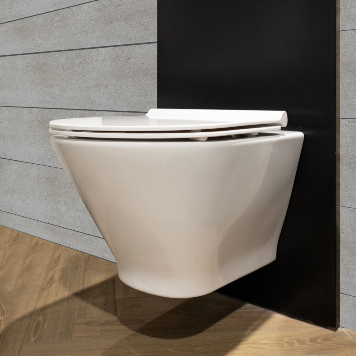 SIKOSRG00U Roca The Gap viseča brezrobna WC školjka z WC desko s počasnim zapiranjem