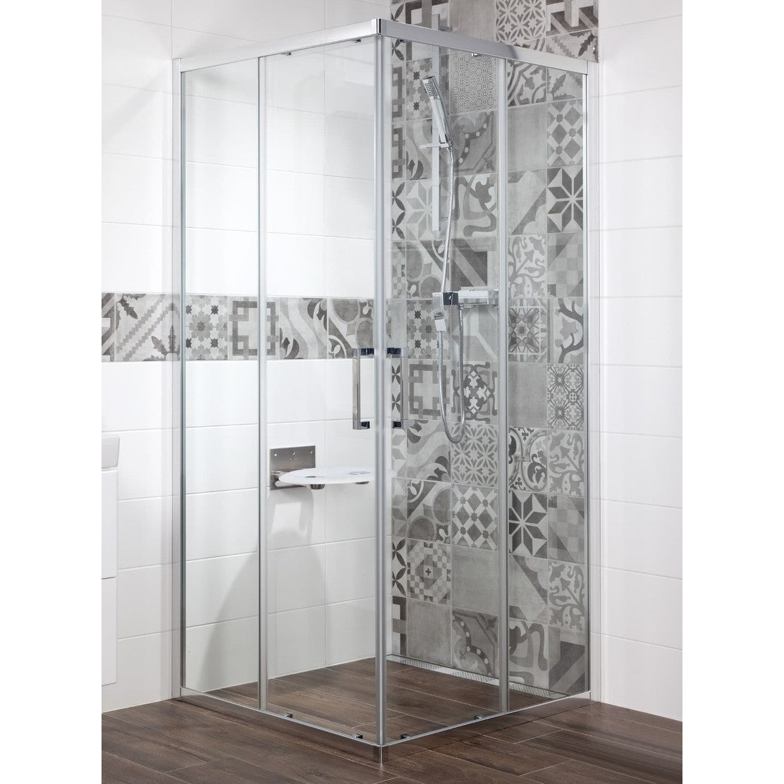 SIKOTEXQ100CRT SAT TEX 100 x 100 kvadratna tuš kabina