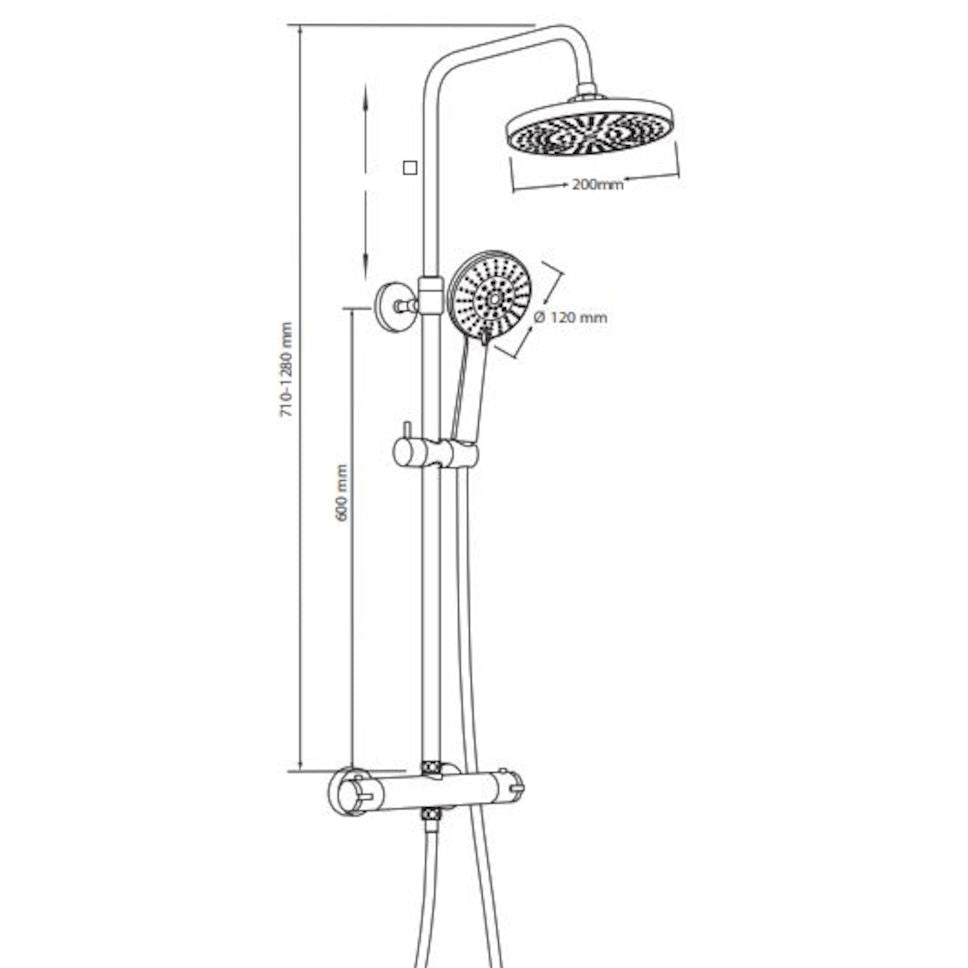 SL533 Sapho LIGA termostatska armatura s tuš setom