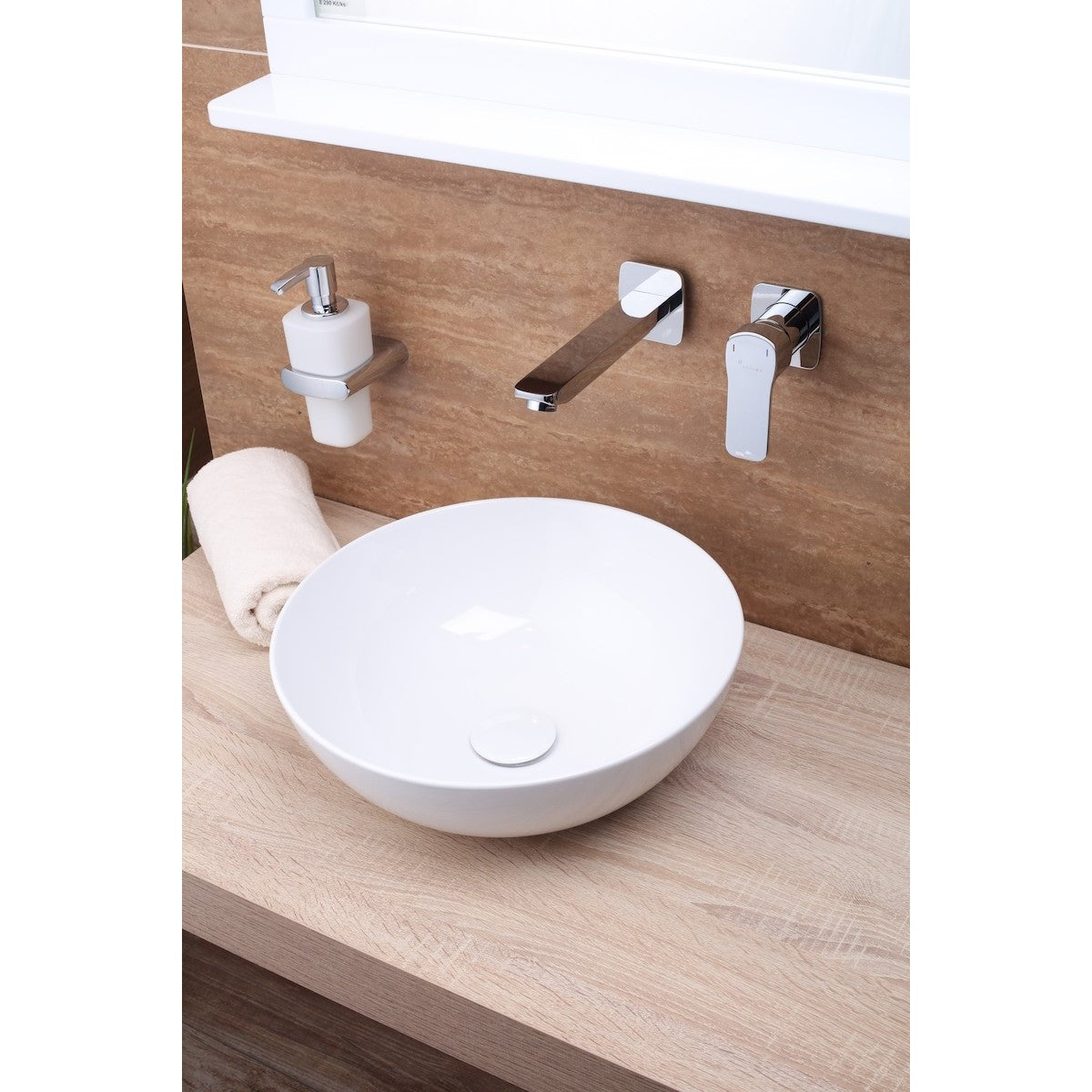 SLM3838 Triomini Slim 38 x 38 cm okrogli nadpultni umivalnik