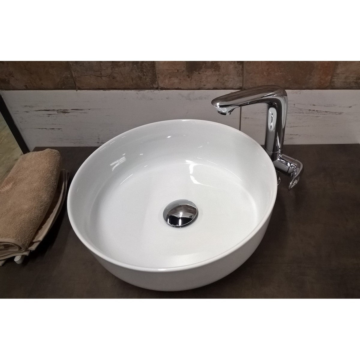 SLM3939 Triomini Slim 39 x 39 cm okrogli nadpultni umivalnik