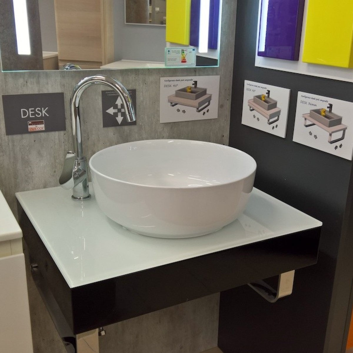SLM3939 Triomini Slim 39 x 39 cm okrogli nadpultni umivalnik