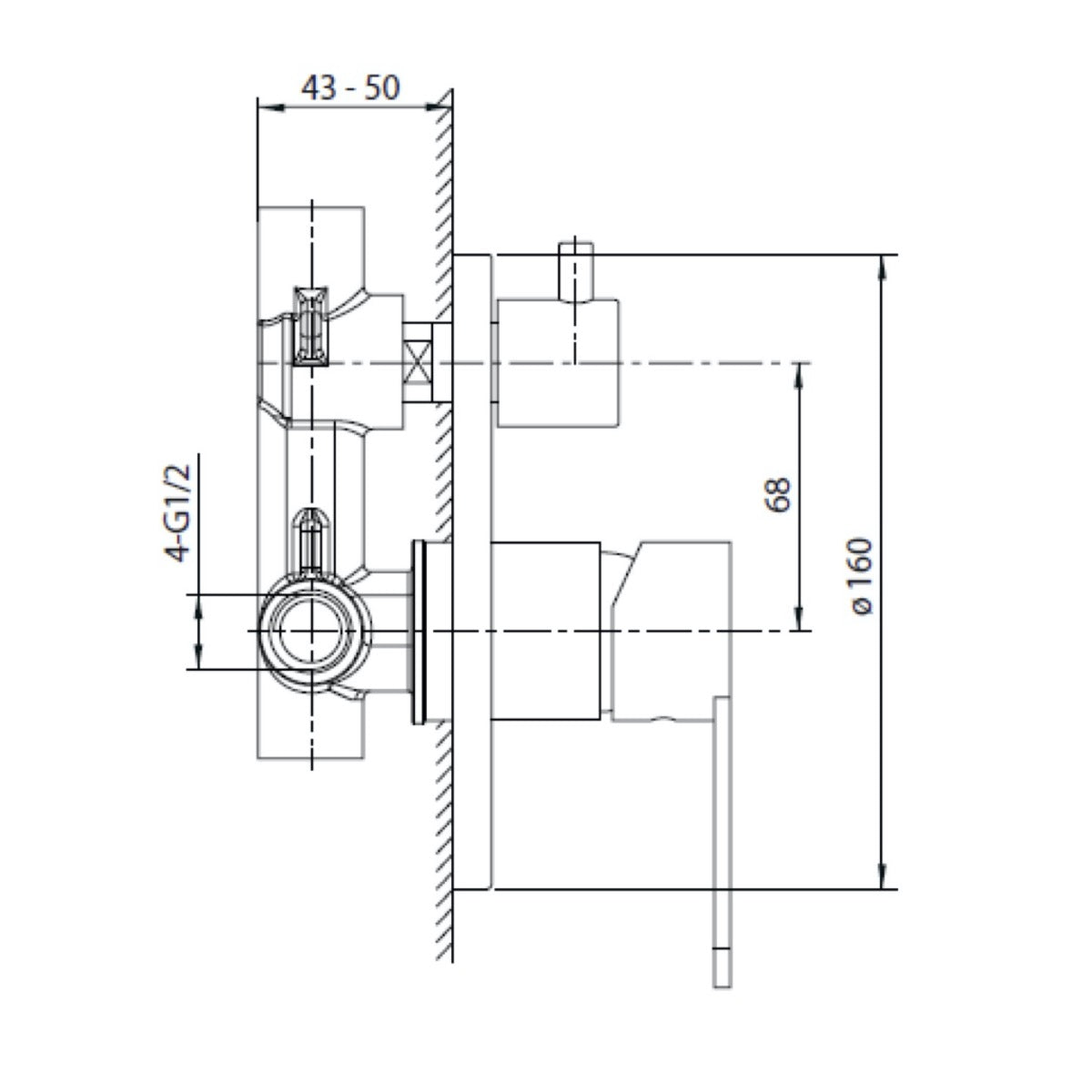 SO015 Optima Sofie (2 priključka) podometna armatura za kad ali tuš