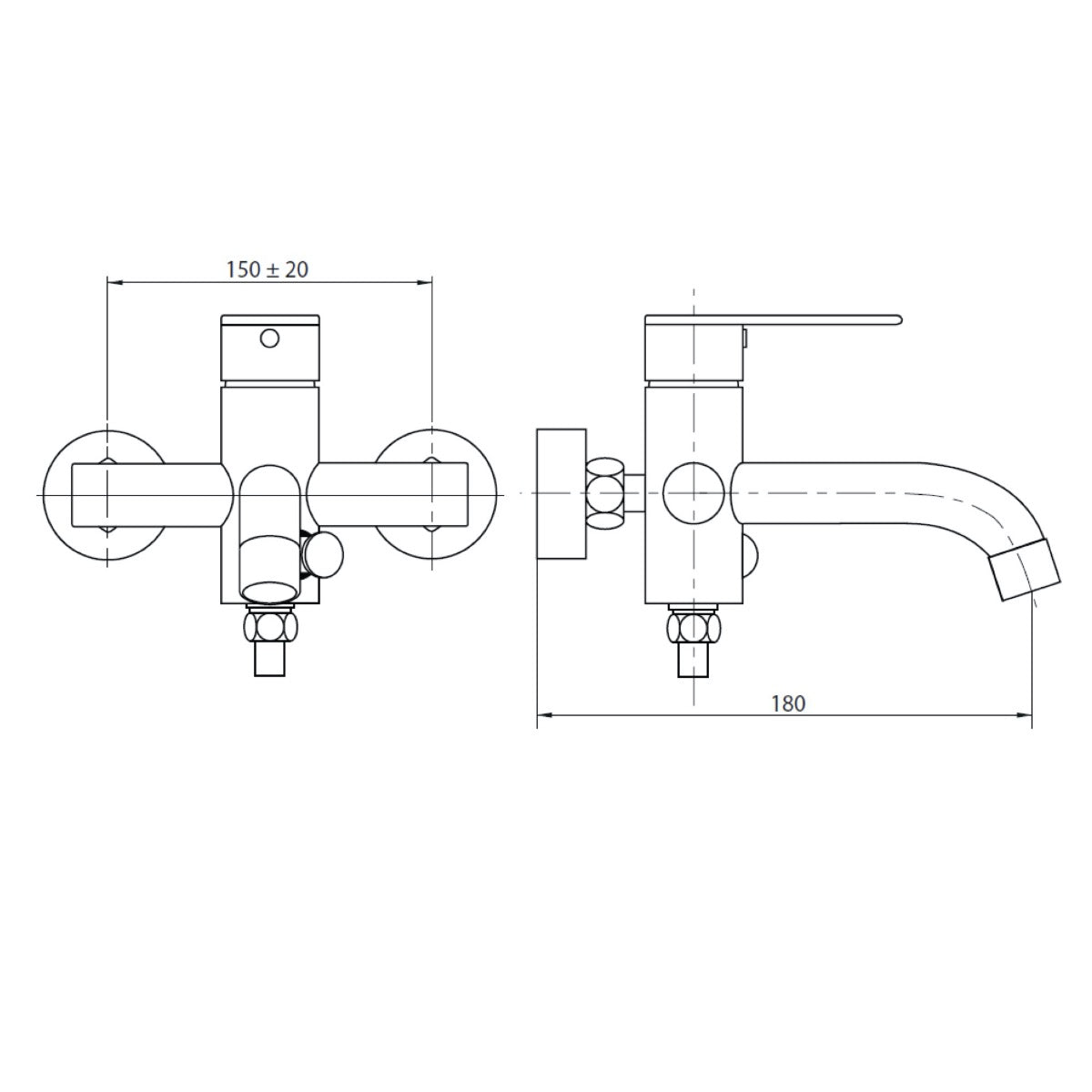 SO022 Optima Sofie stenska armatura za kad