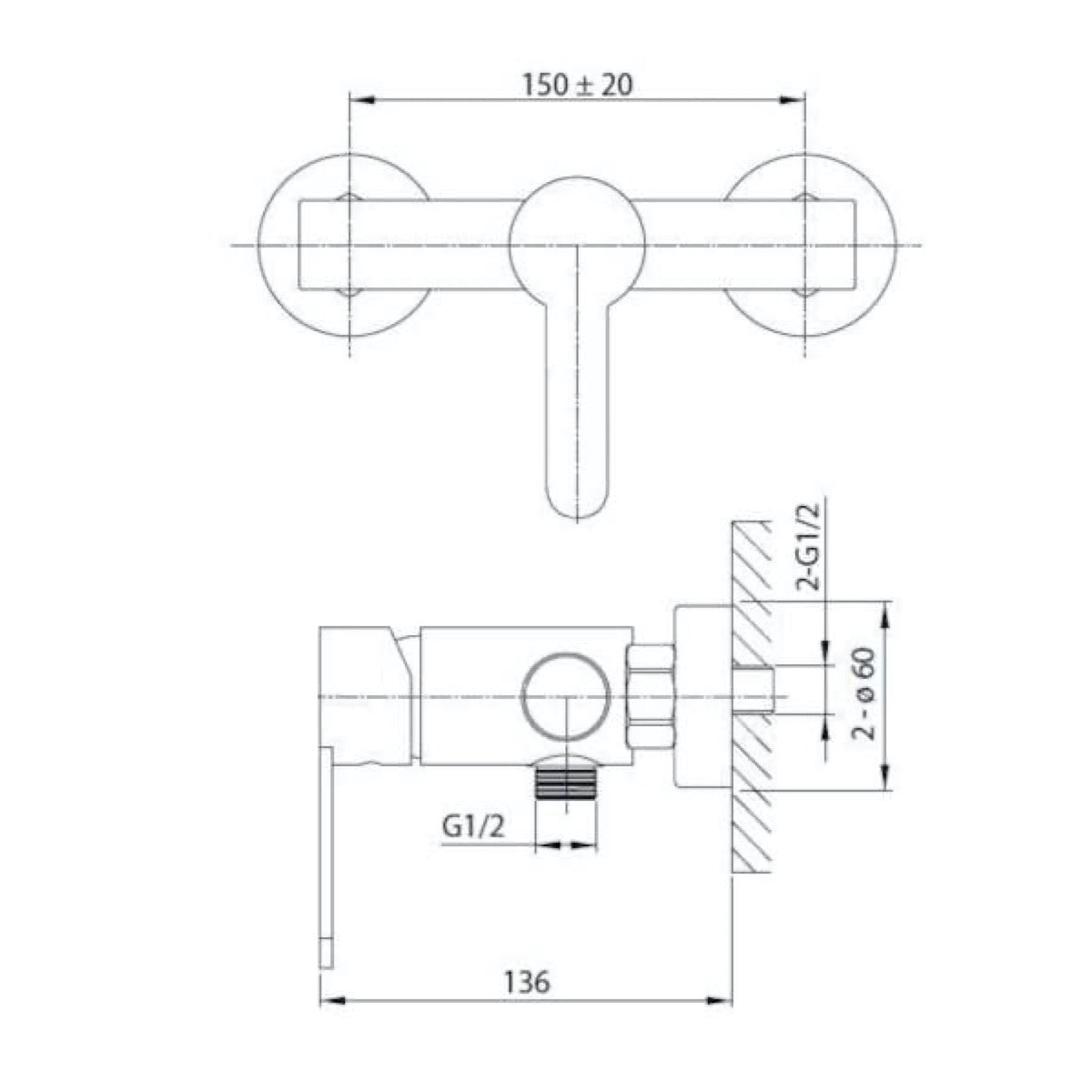 SO168 Optima Sofie stenska armatura za tuš