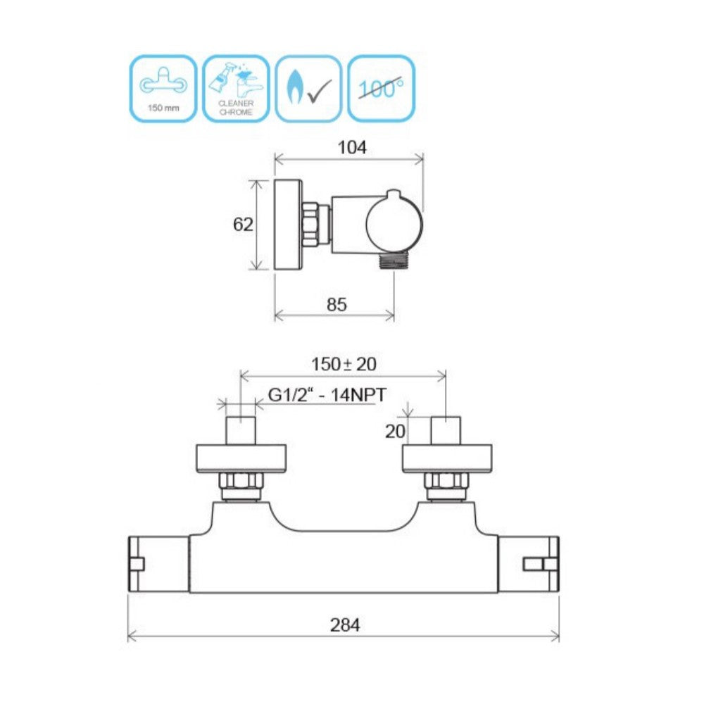X070034 Ravak Termo termostatska armatura za tuš