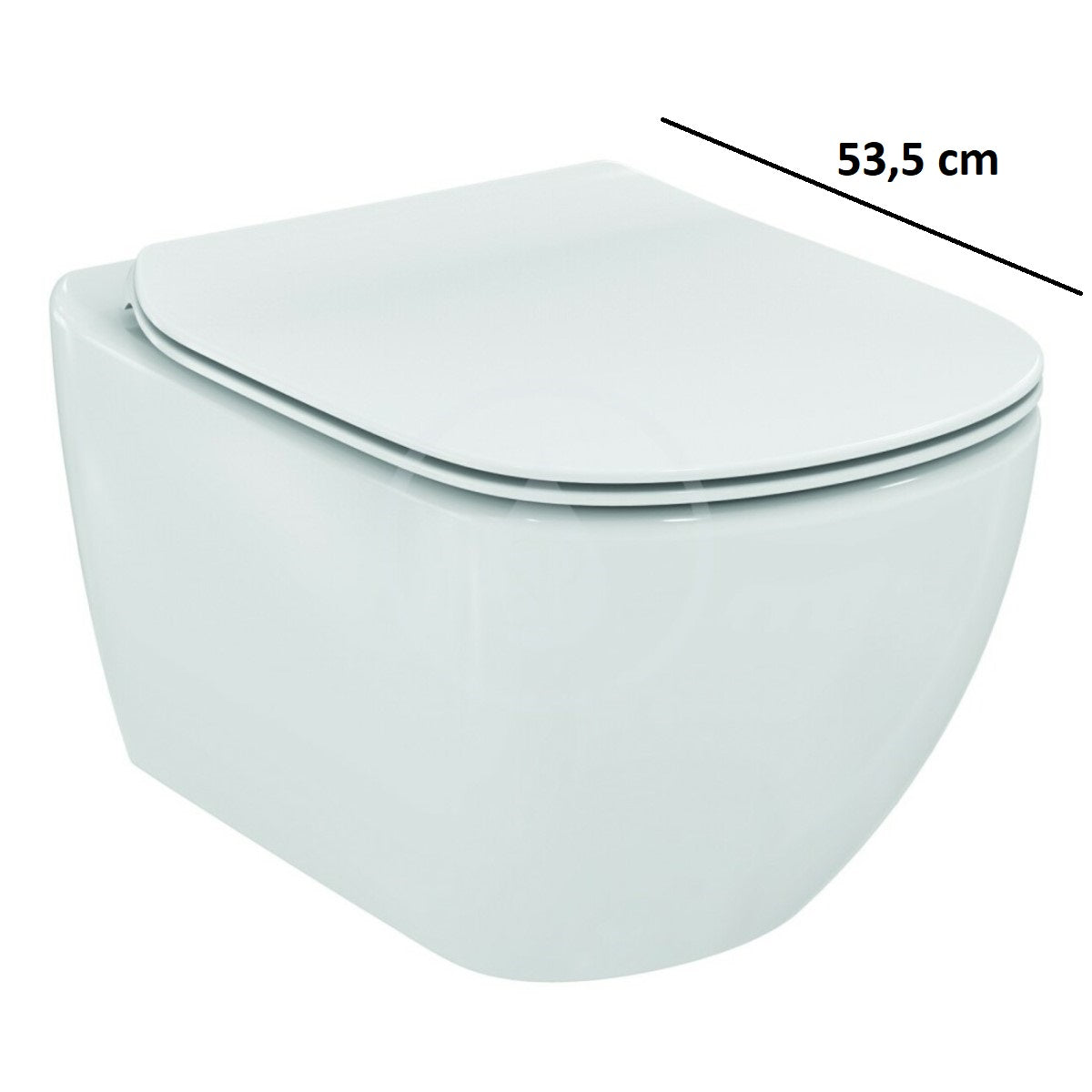 T354601 Ideal Standard Tesi AQUABLADE viseča brezrobna WC školjka z WC desko s počasnim zapiranjem