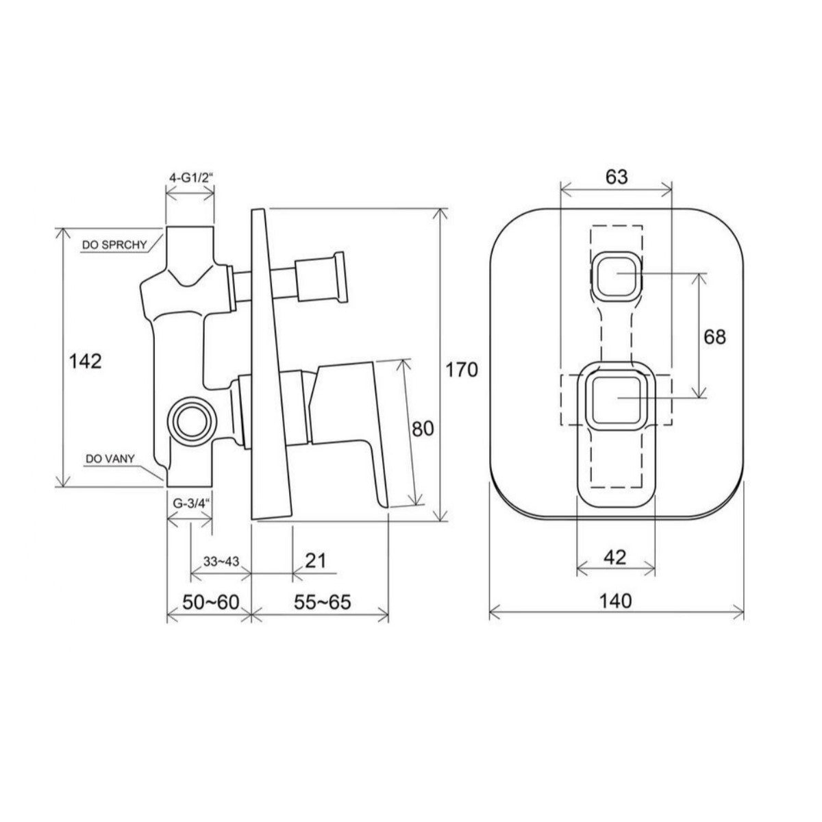 X070068 Ravak 10° pokrivna plošča