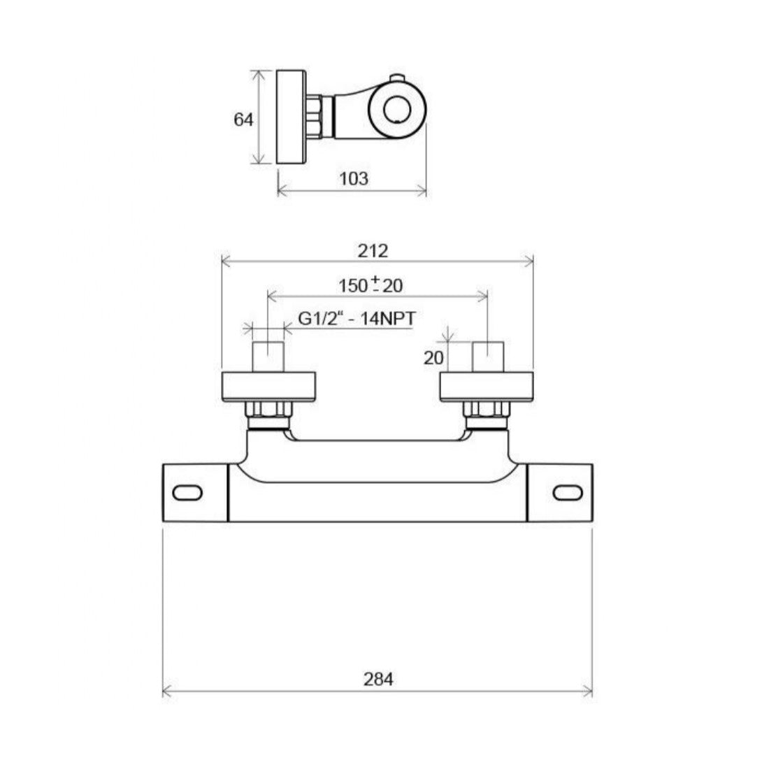 X070096 Ravak Termo termostatska armatura za tuš