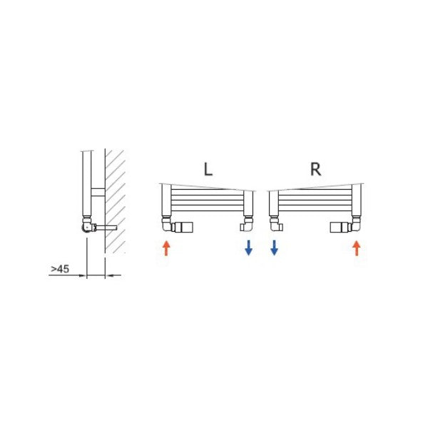 O39CUAR104 ISAN kotni termostatski ventil - desni