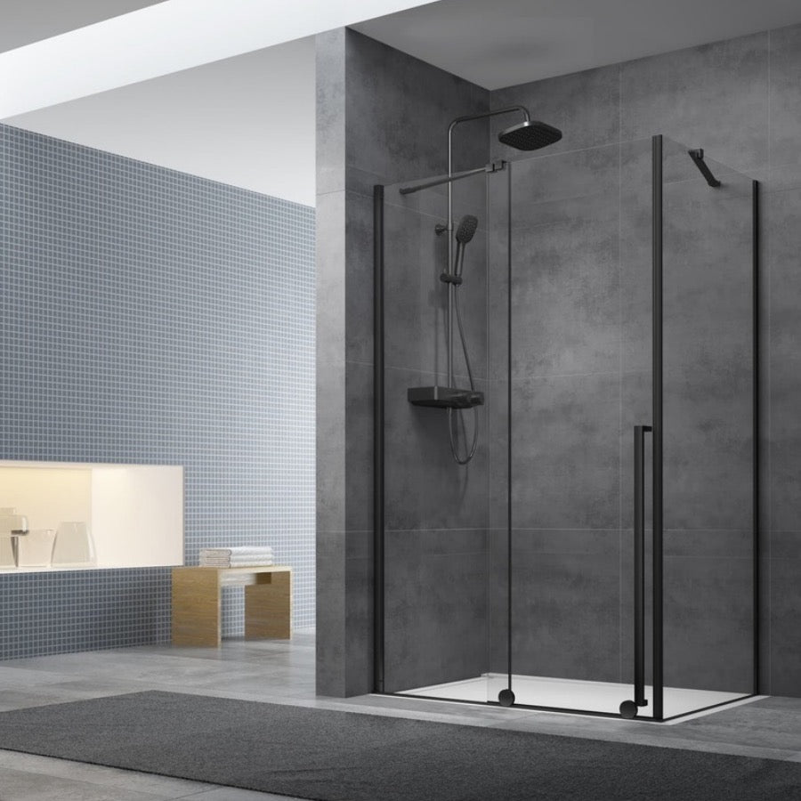 SATBWIXM140STE80C SAT Walk-In Xmotion 140 x 80 pravokotna tuš kabina črna