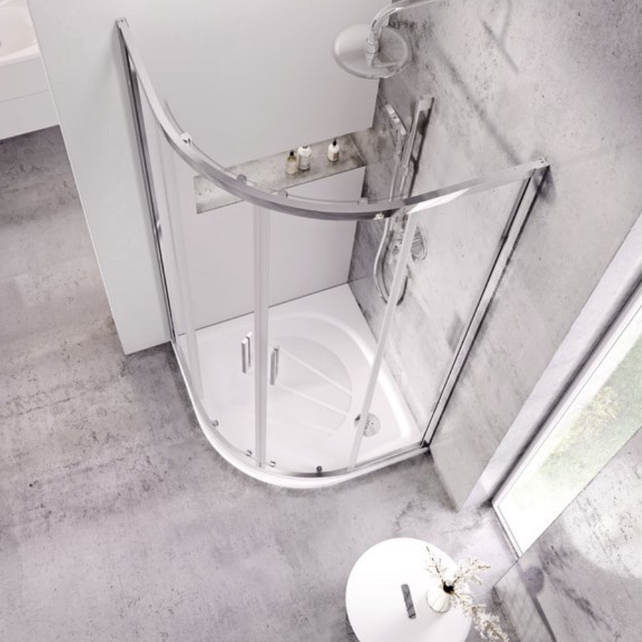 XA237701010 Ravak Elipso 90 x 90 cm polkrožna tuš kad iz litega marmorja