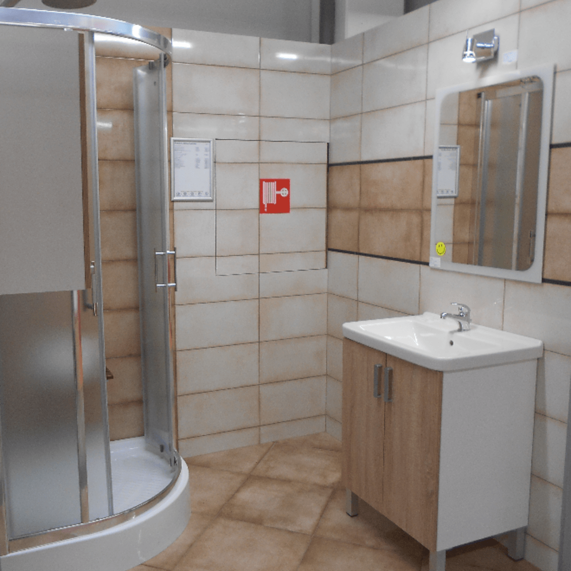 VARIO65BIDB Naturel Vario 65 x 48,5 cm umivalnik z omarico