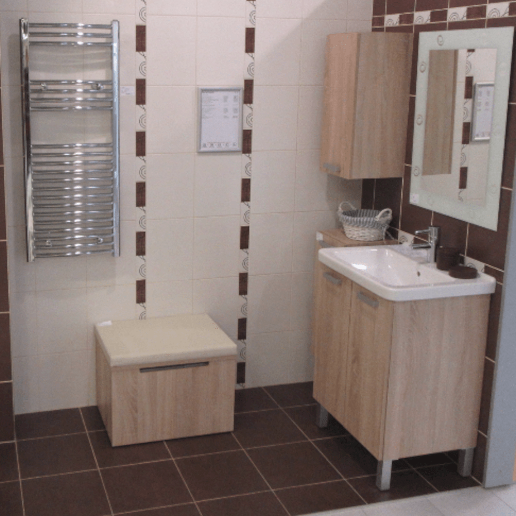 VARIO65DBDB Naturel Vario 65 x 48,5 cm umivalnik z omarico