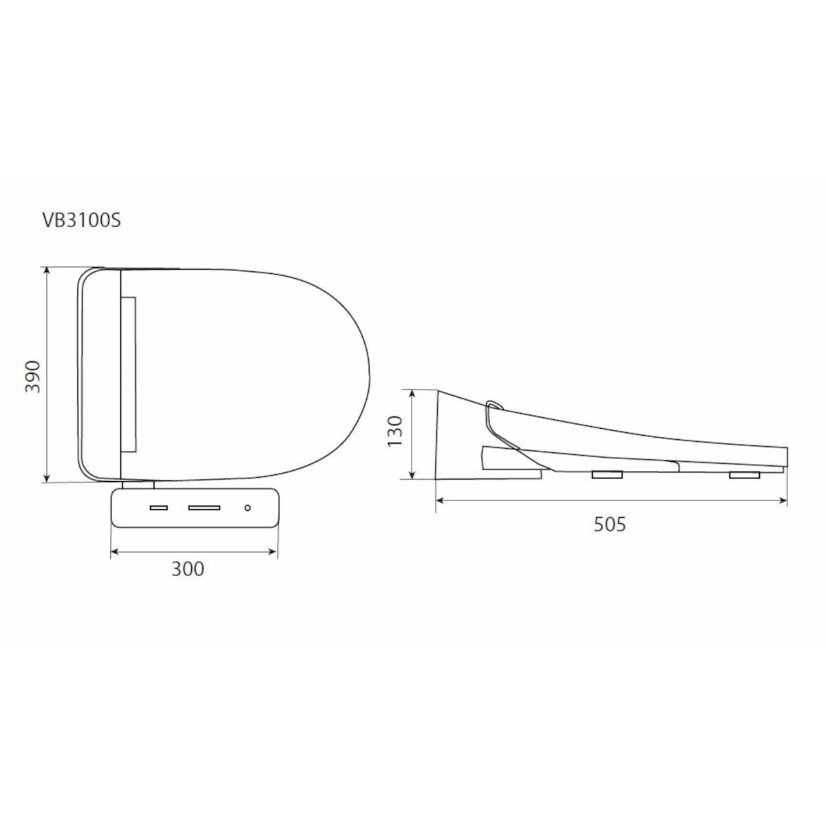VB3100S VOVO Električna WC deska s funkcijo bide in počasnim zapiranjem "Soft Close"