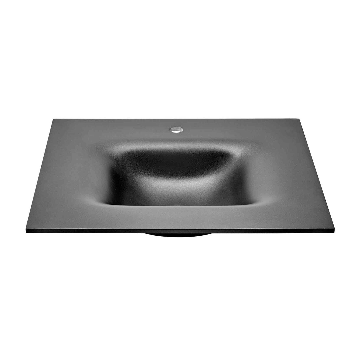 VE6653CM Naturel Verona 66 x 52,7 cm vgradni umivalnik iz litega marmorja črni z odprtino za armaturo