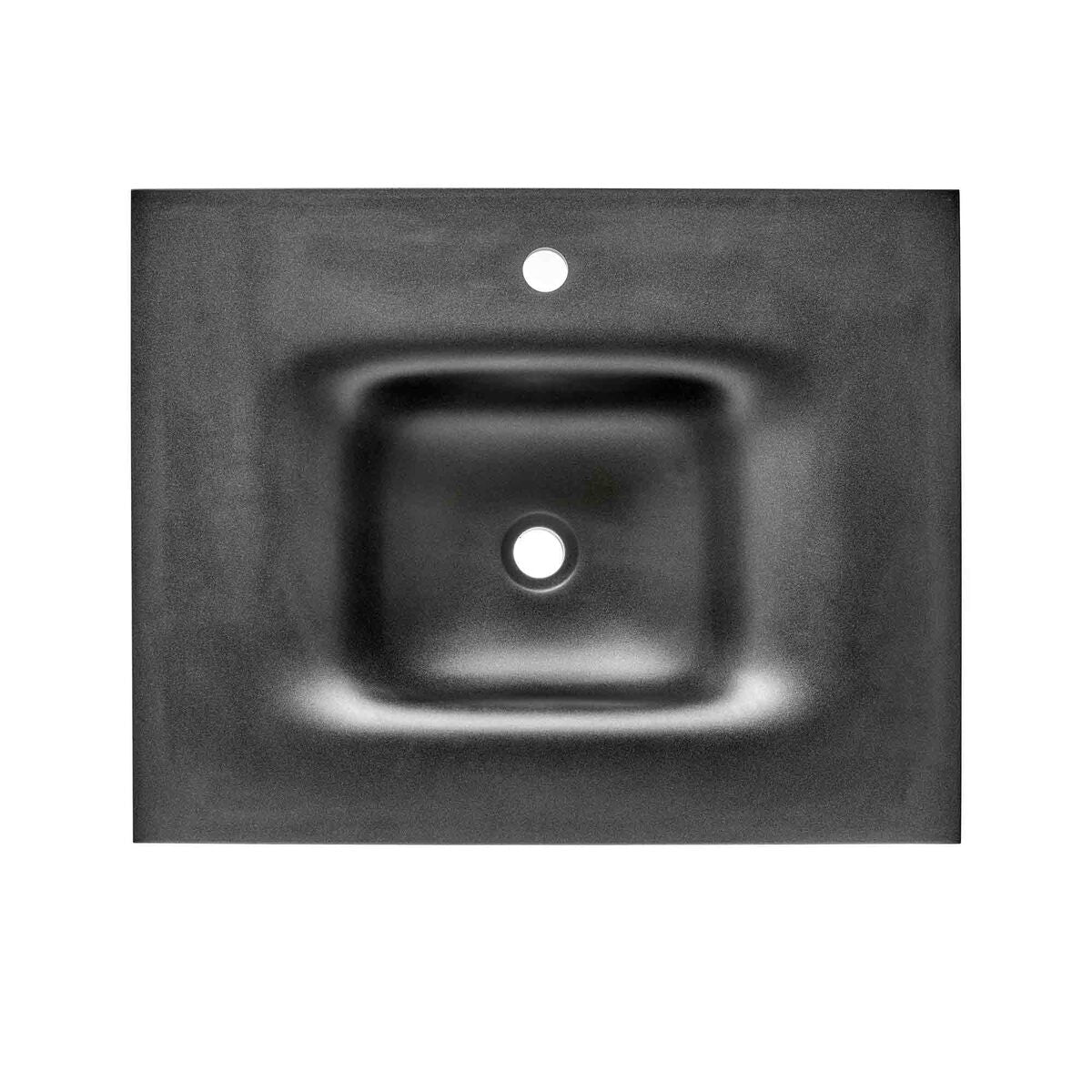 VE6653CM Naturel Verona 66 x 52,7 cm vgradni umivalnik iz litega marmorja črni z odprtino za armaturo
