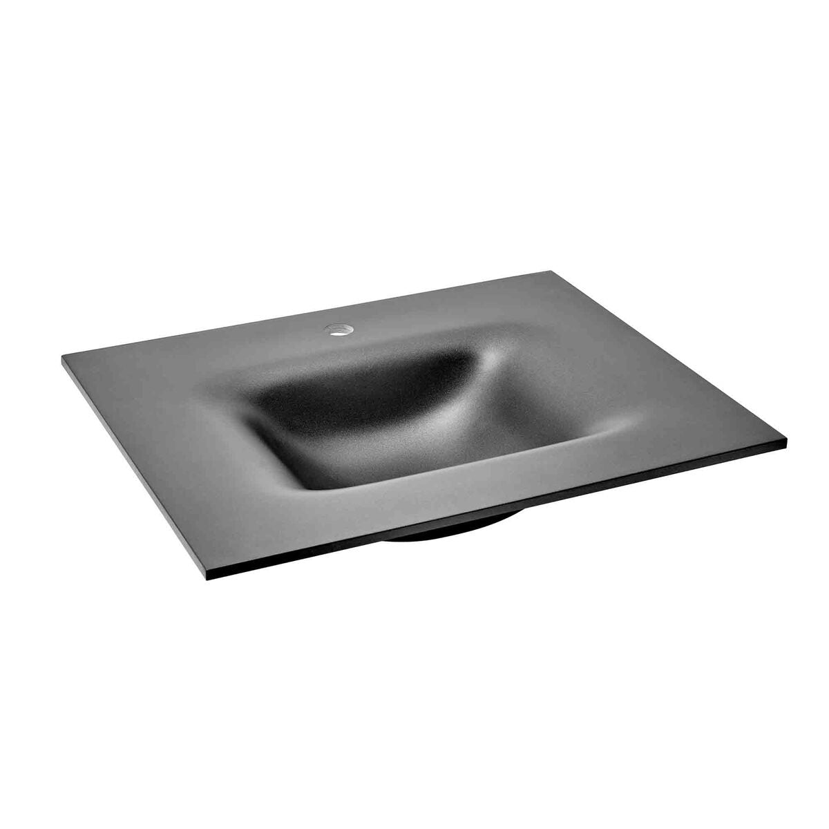 VE6653CM Naturel Verona 66 x 52,7 cm vgradni umivalnik iz litega marmorja črni z odprtino za armaturo