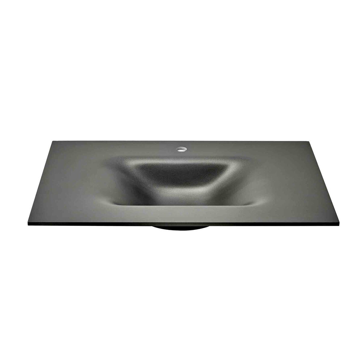 VE8653CM Naturel Verona 86 x 52,7 cm vgradni umivalnik iz litega marmorja črni z odprtino za armaturo