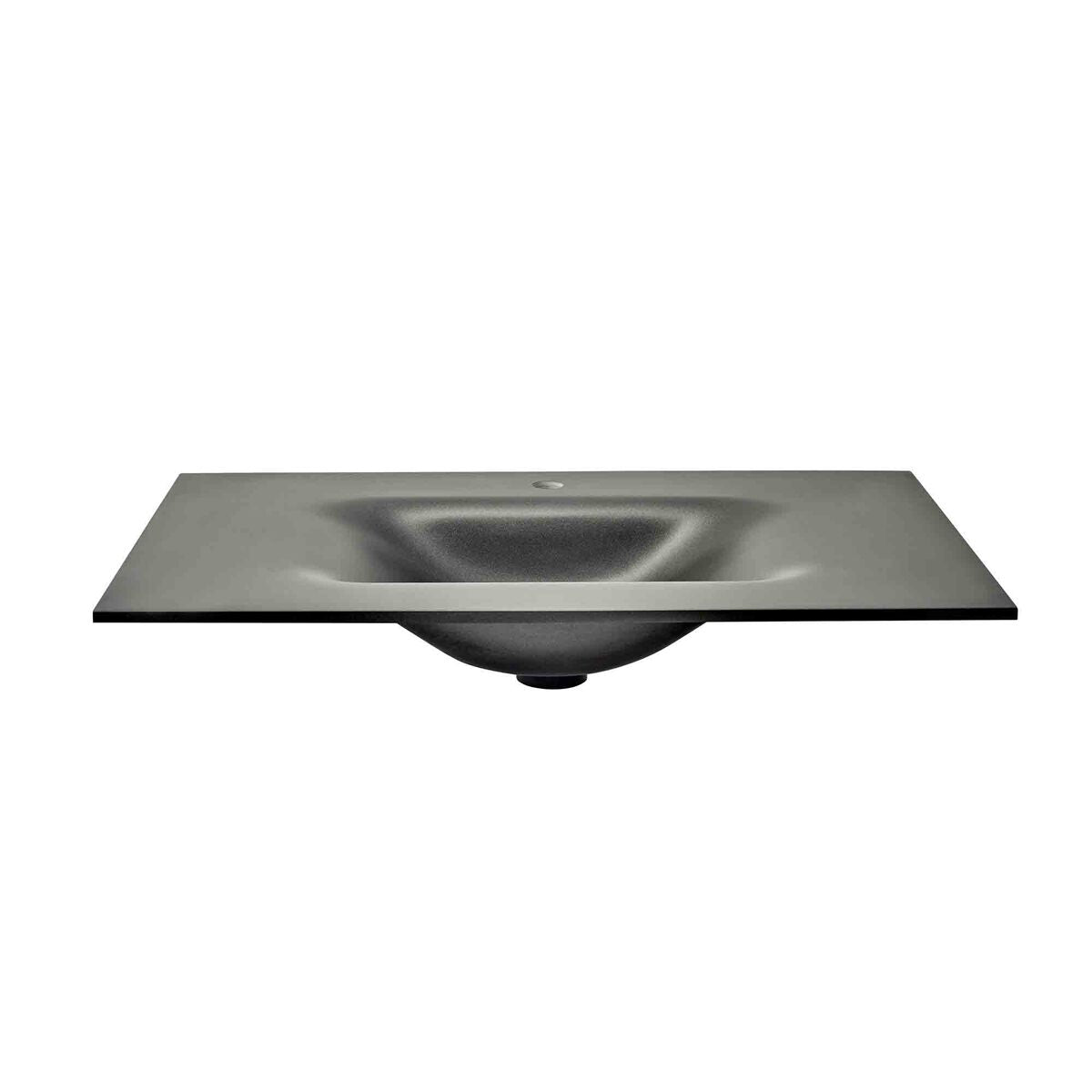 VE8653CM Naturel Verona 86 x 52,7 cm vgradni umivalnik iz litega marmorja črni z odprtino za armaturo