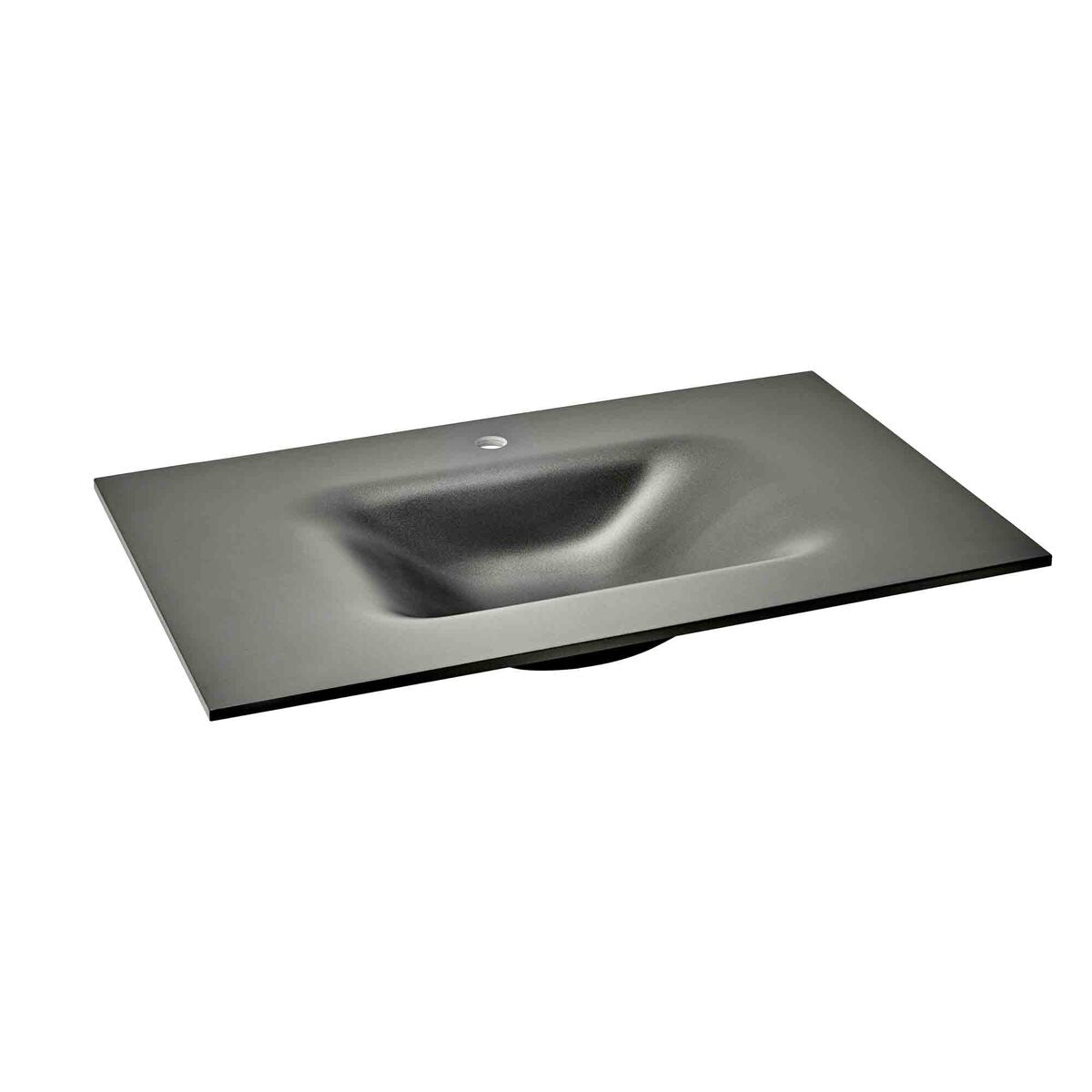 VE8653CM Naturel Verona 86 x 52,7 cm vgradni umivalnik iz litega marmorja črni z odprtino za armaturo
