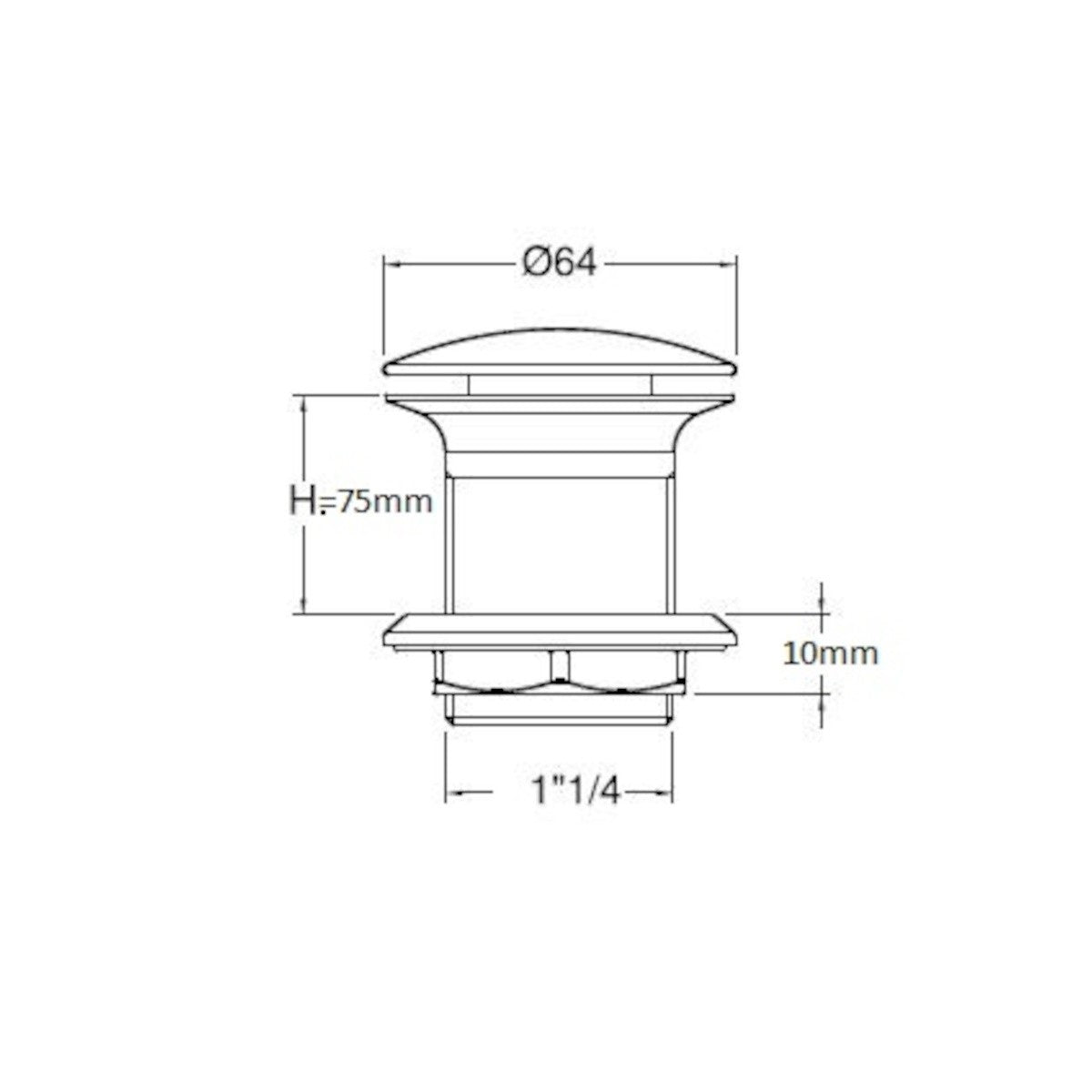 VF785BR Silfra BRONZATO "Click-Clack" zgornji del sifona za umivalnik