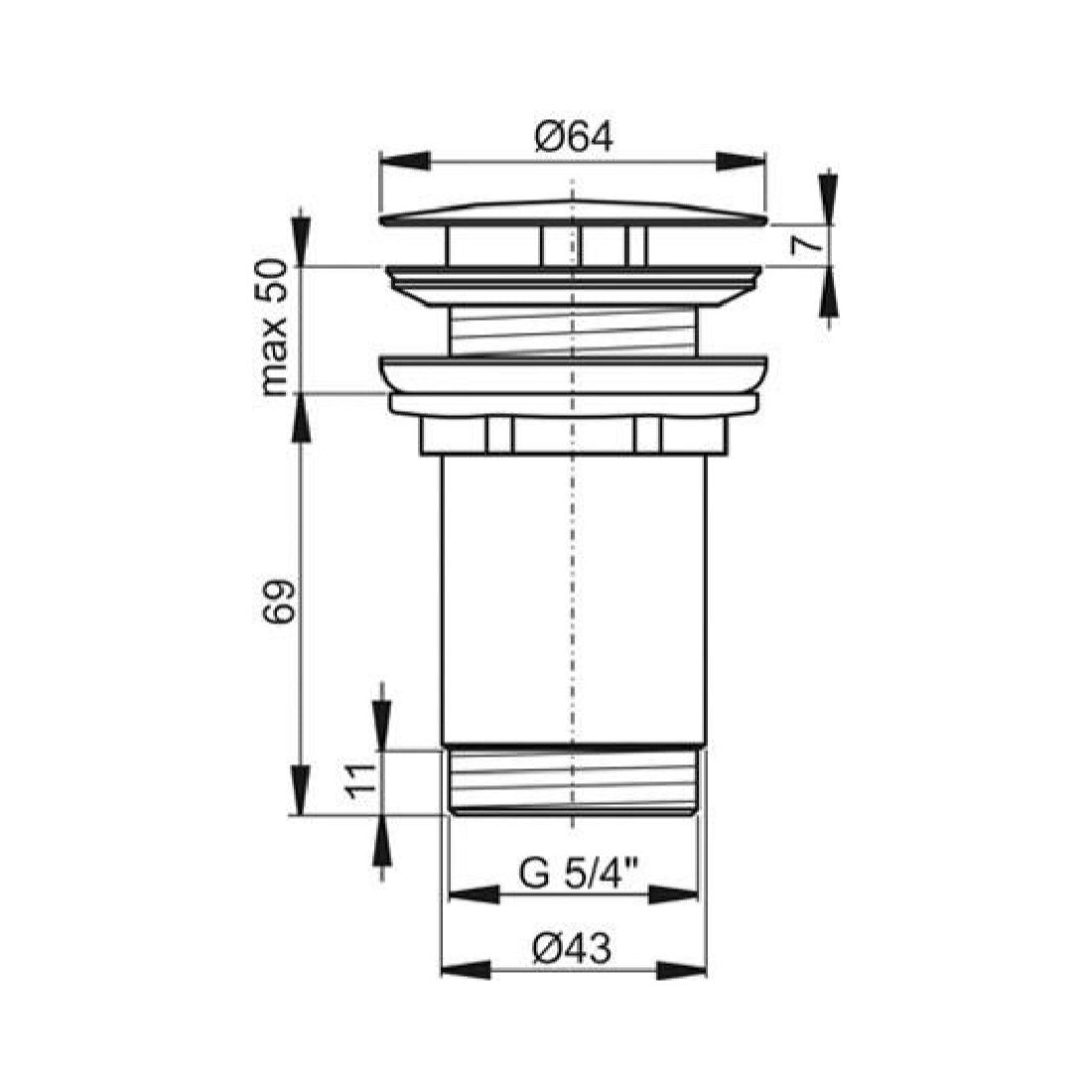 X01439 Ravak zgornji del sifona za umivalnik