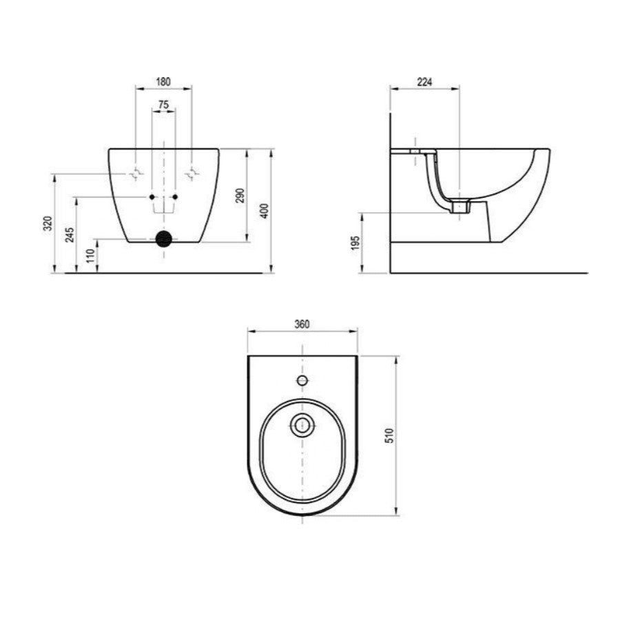 X01517 Ravak Uni Chrome viseči bide
