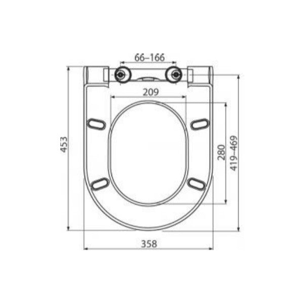 X01549 Ravak Chrome WC deska – Soft Close, Quick Release