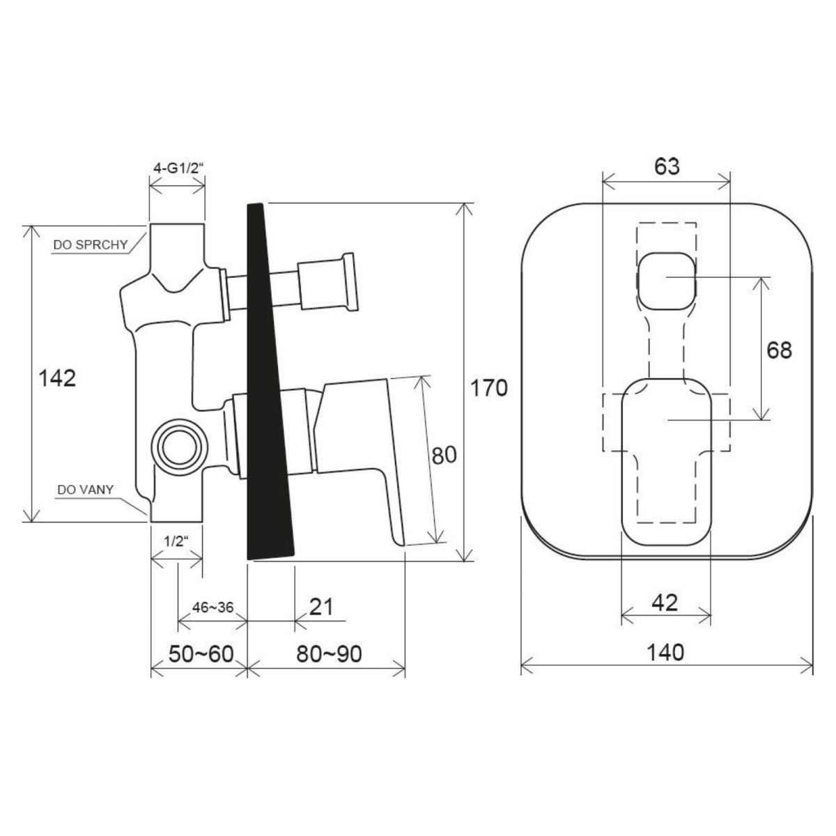 X070156 Ravak 10° Free pokrivna plošča črna