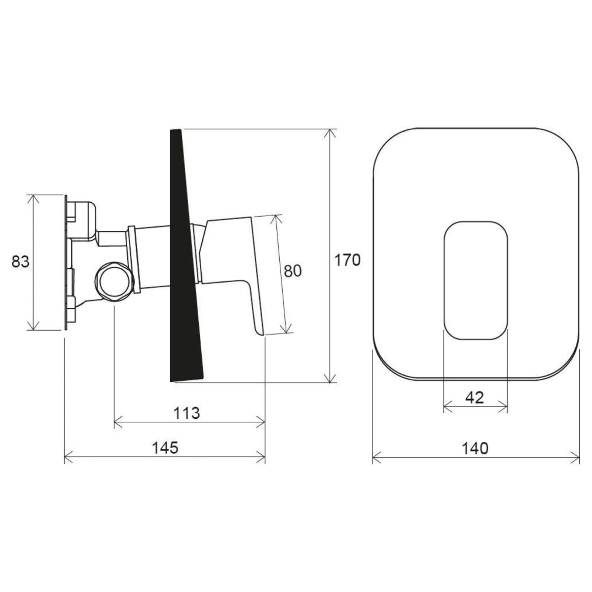 X070159 Ravak 10° Free pokrivna plošča črna