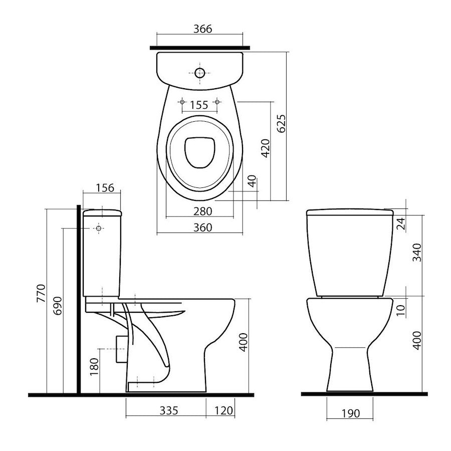K99004000 Kolo Rekord talna WC školjka monoblok
