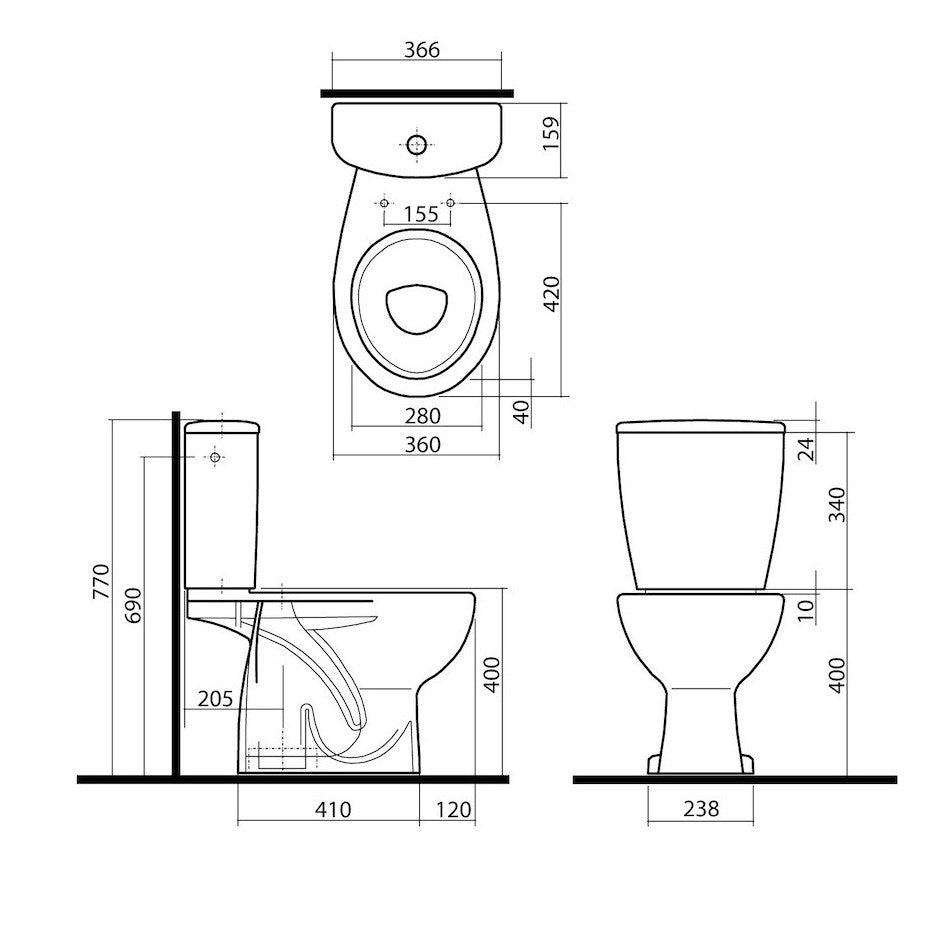 K99005000 Kolo Rekord talna WC školjka monoblok