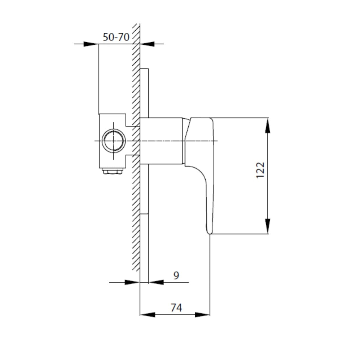 Armature-LA210 Optima Lavela (1 priključek) podometna armatura za tuš -KOPALNICA-ONLINE.SI