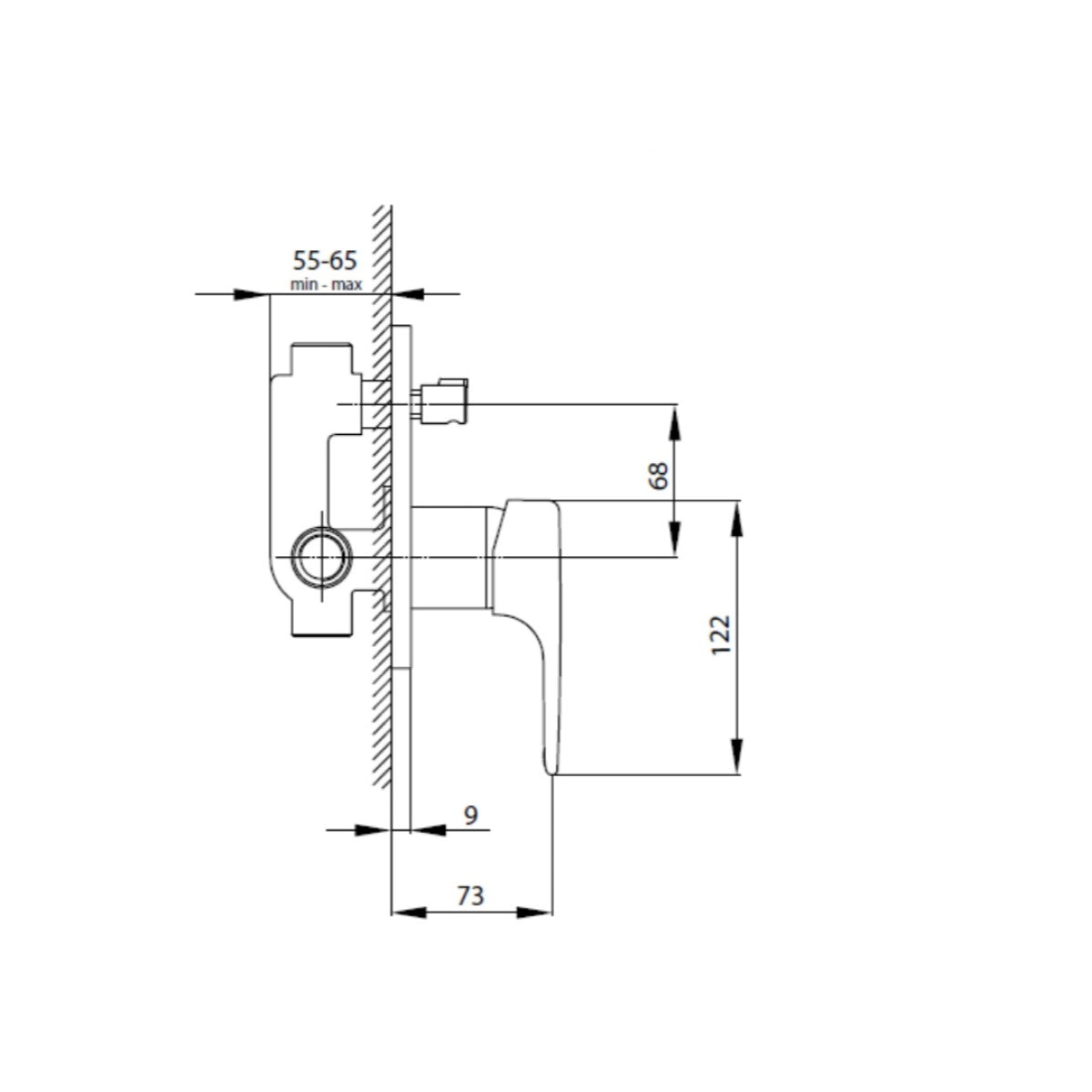 Armature-LA215 Optima Lavela (2 priključka) podometna armatura za kad ali tuš -KOPALNICA-ONLINE.SI