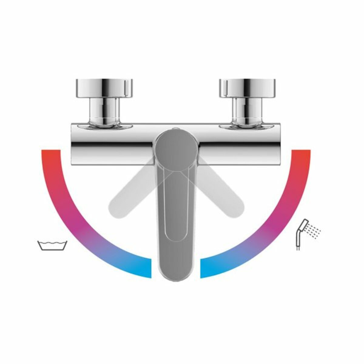 X070115 Ravak Puri stenska armatura za kad