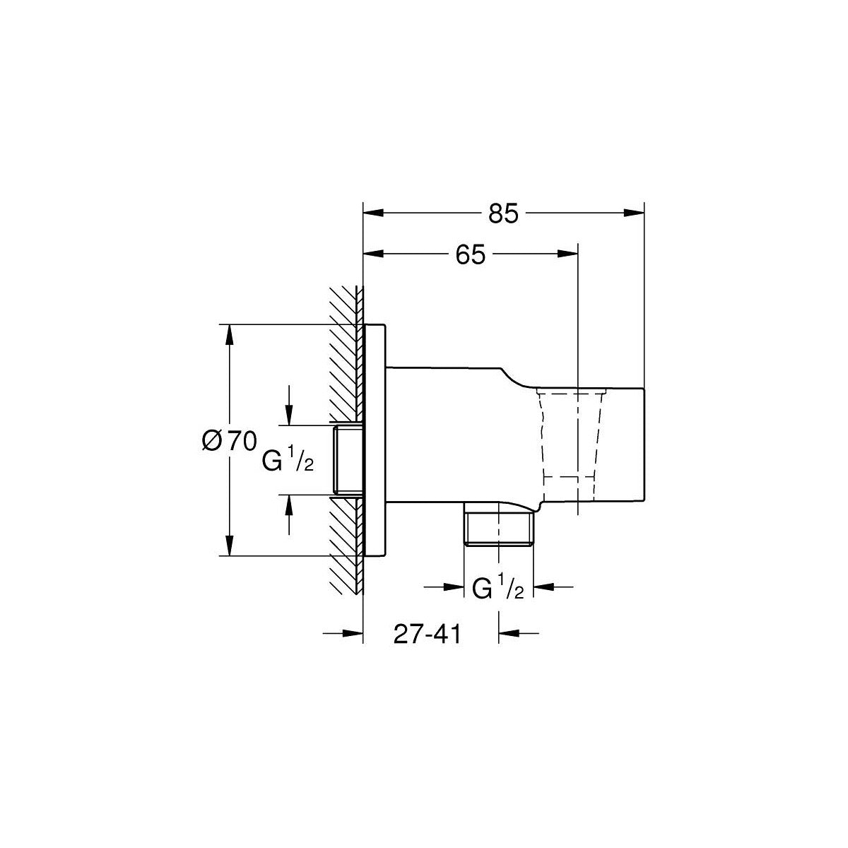269622431 Grohe Vitalio Universal držalo za tuš ročko z iztočnim kolenom