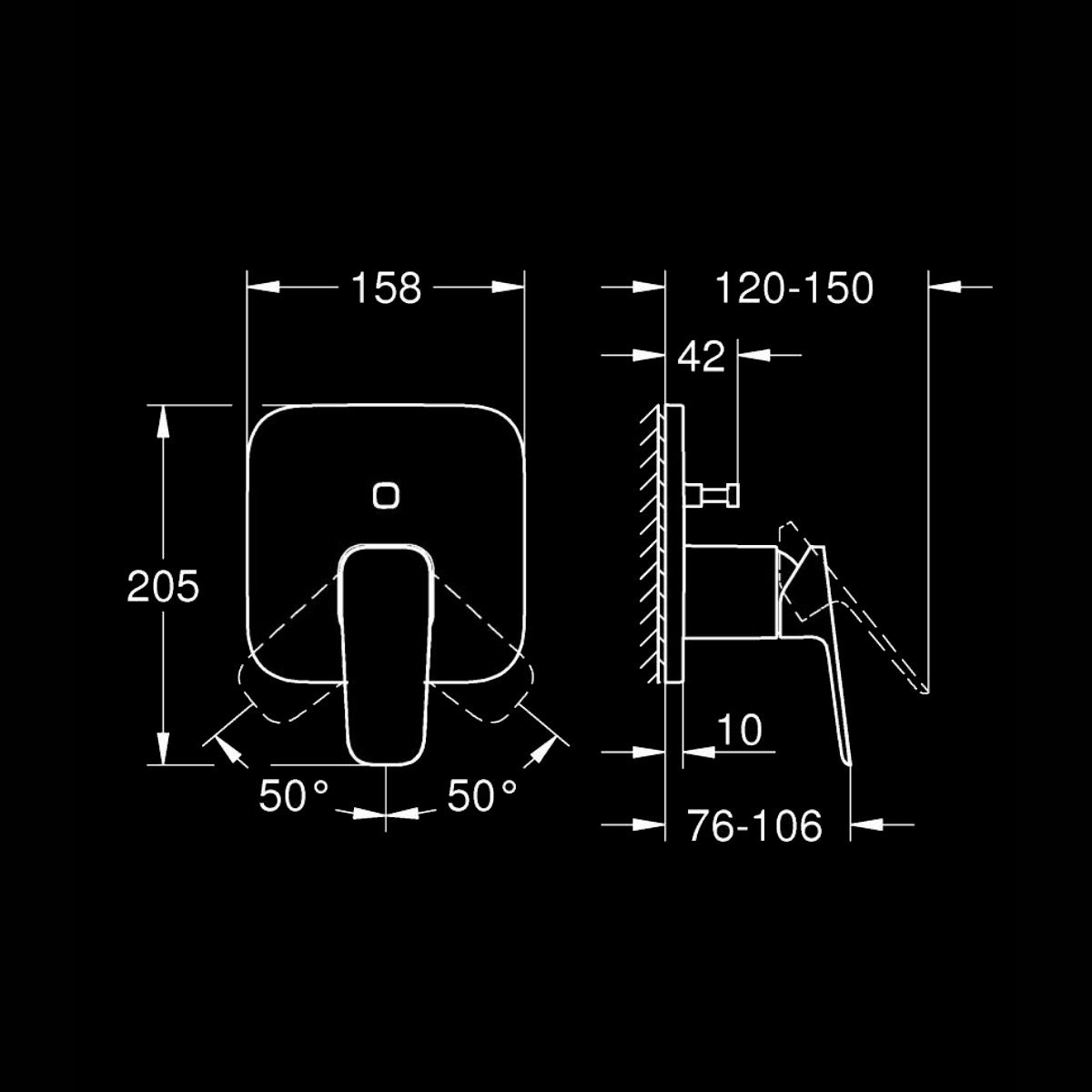 1017780000 Grohe Cubeo pokrivna plošča