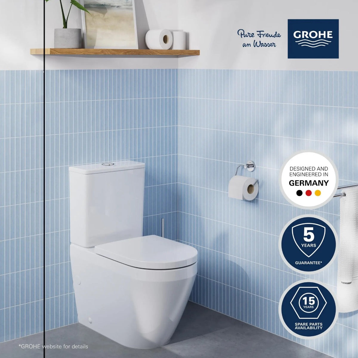102513SH00 Grohe Euro Ceramic talna brezrobna WC školjka monoblok z WC desko s počasnim zapiranjem