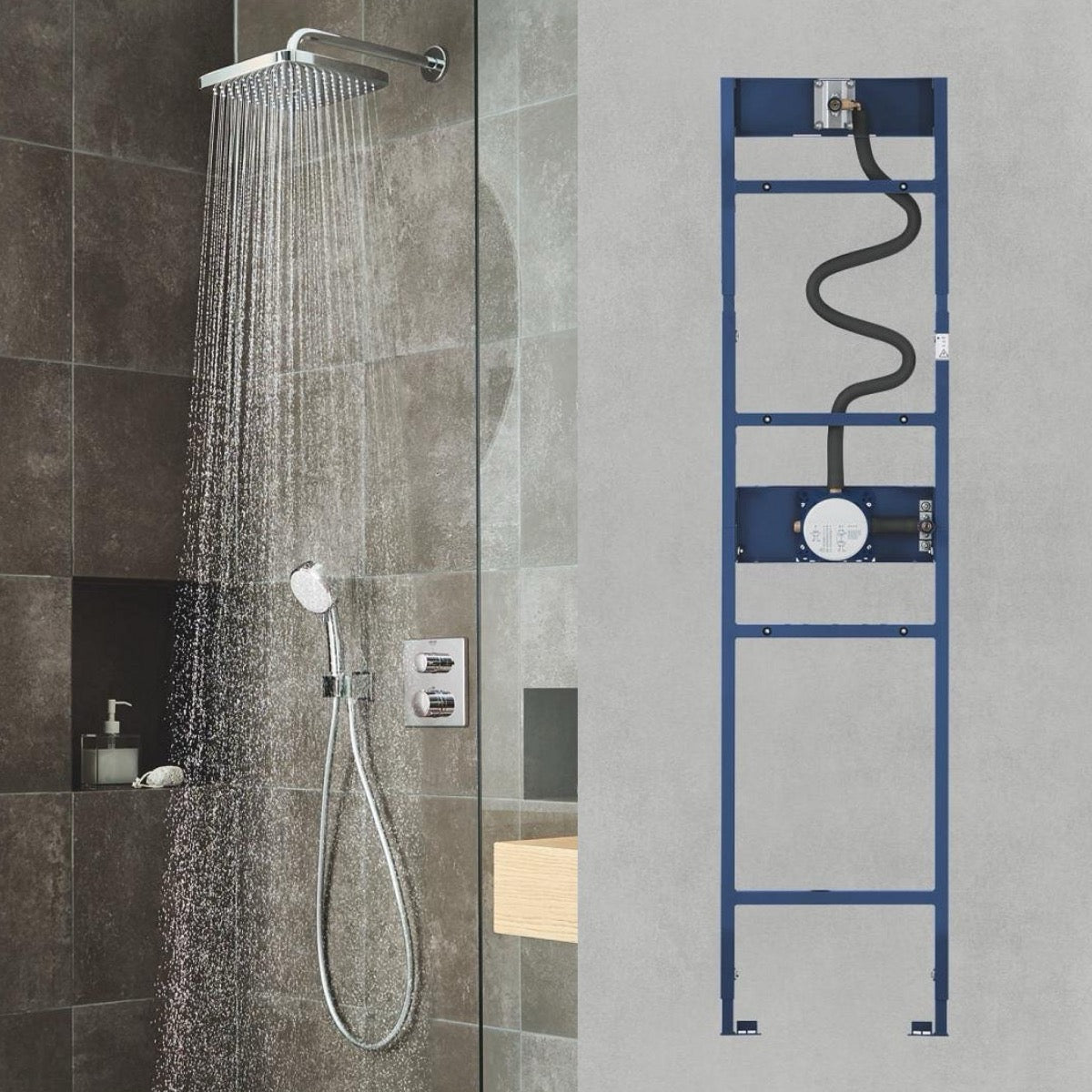 1039939990 GROHE Rapido Shower Frame MONO element za podometno montažo