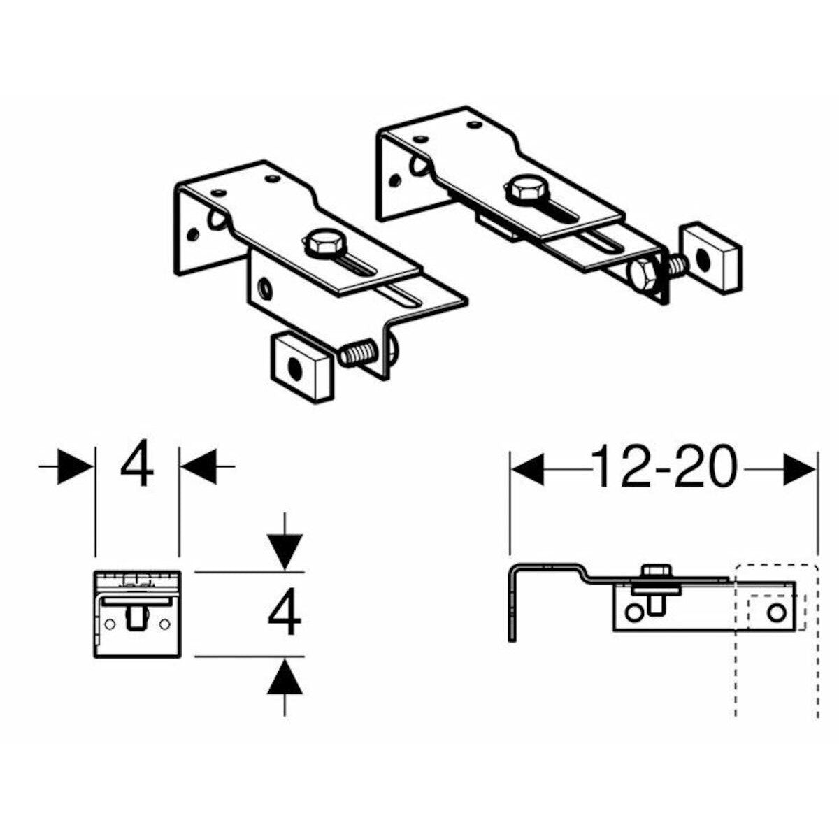 458.134.21.2 Geberit Duofix Delta komplet s tipko Delta20