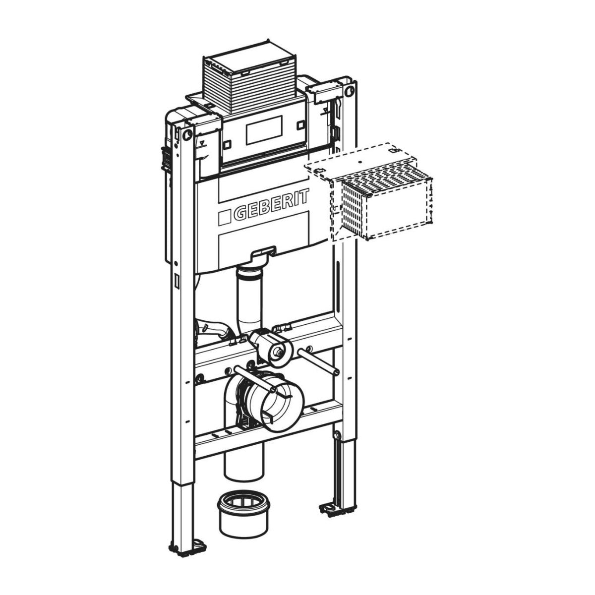 111.030.00.2 Geberit Duofix Omega 98 cm podometni splakovalnik za WC školjko