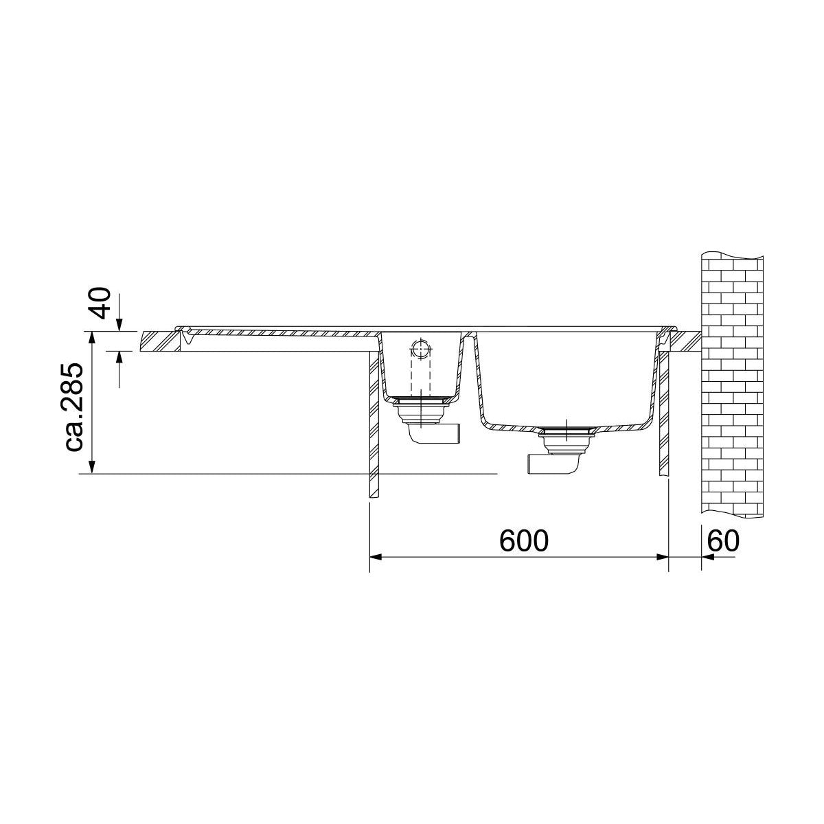 114.0250.537 Franke Mythos MTG 651-100/2 dvojno pomivalno korito iz umetnega kamna