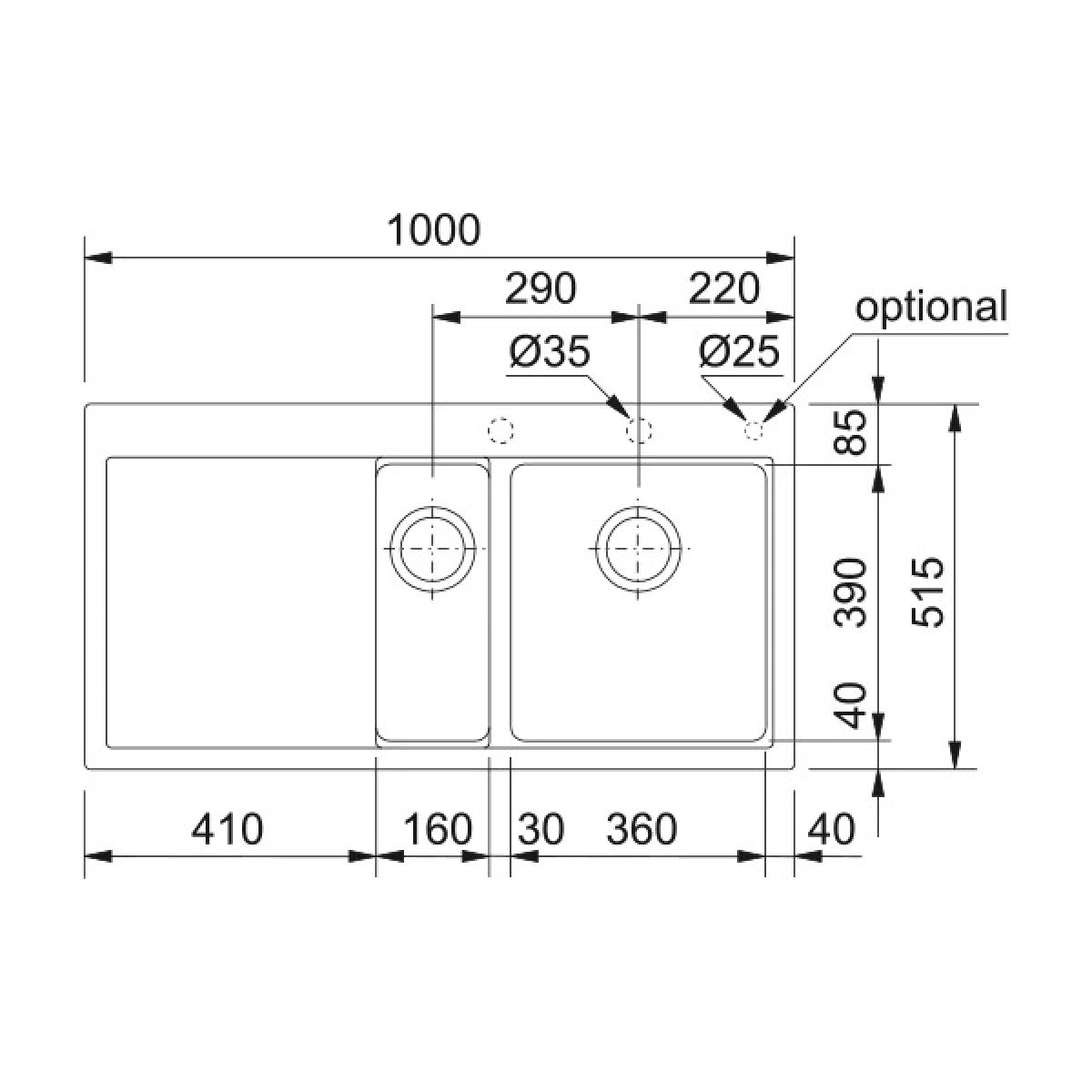 114.0250.538 Franke Mythos MTG 651-100/7 dvojno pomivalno korito iz umetnega kamna